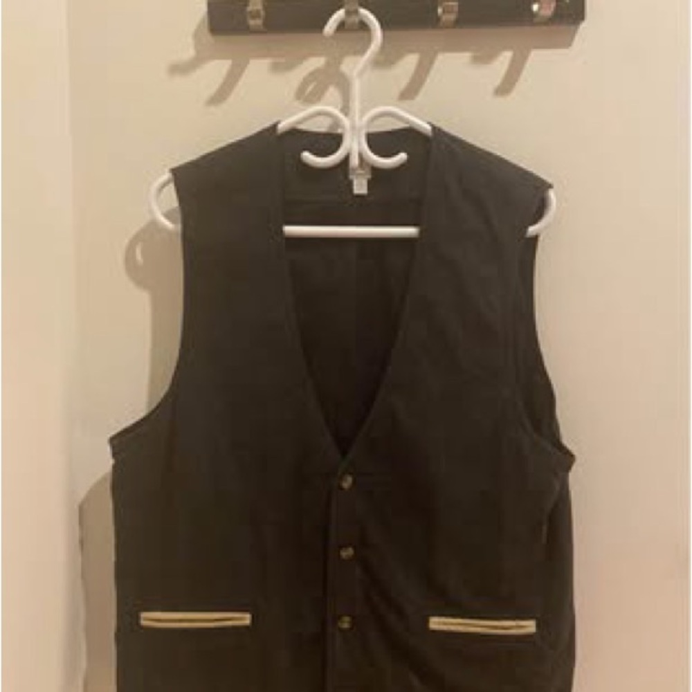 Tristan dark grey suit vest – men's XXL